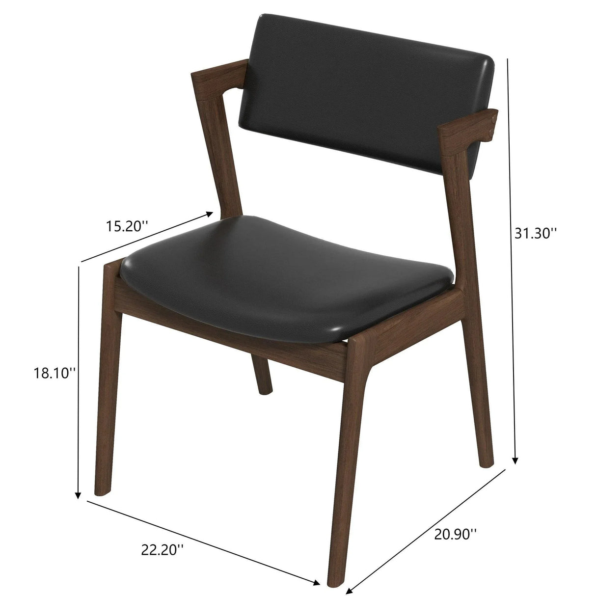 Edwin - Mid-Century Modern Dining Chair (Set of 2) - Furniture Home Direct