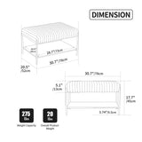 Upholstered Ottoman Coffee Table Foot Rest With Open Storage - Furniture Home Direct