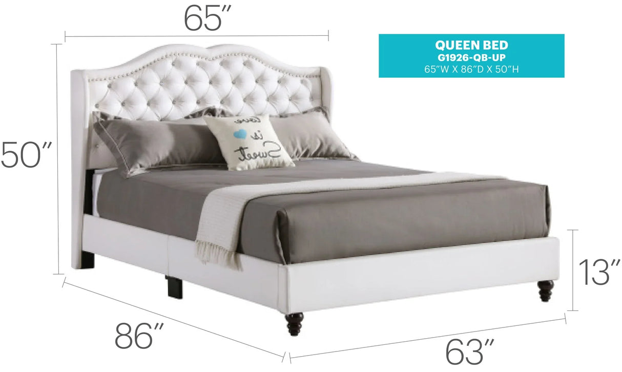 Upholstered Velvet Bed Transitional - Furniture Home Direct