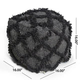 Jumanji - Handcrafted Wool And Cotton Pouf - Brown - Furniture Home Direct