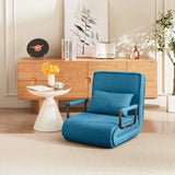Convertible 5 In 1 Folding Chair Bed With Adjustable Backrest & Pillow Linen - Furniture Home Direct