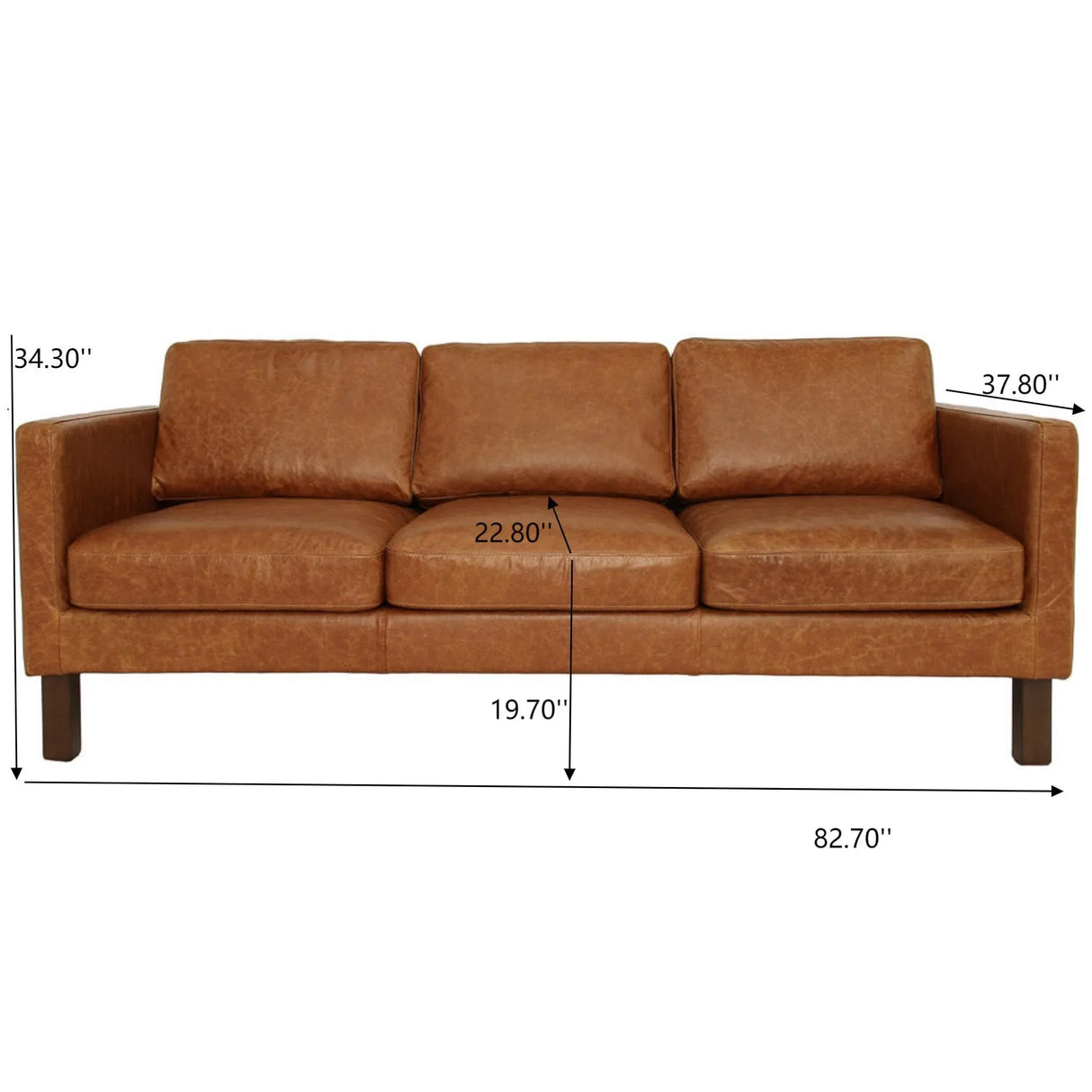 Memphis - Waxy Sofa - Cognac - Furniture Home Direct