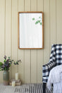 Rectangle Wood Mirror, Farmhouse Wall Decor For Living Room Bedroom Entryway - Brown - Furniture Home Direct