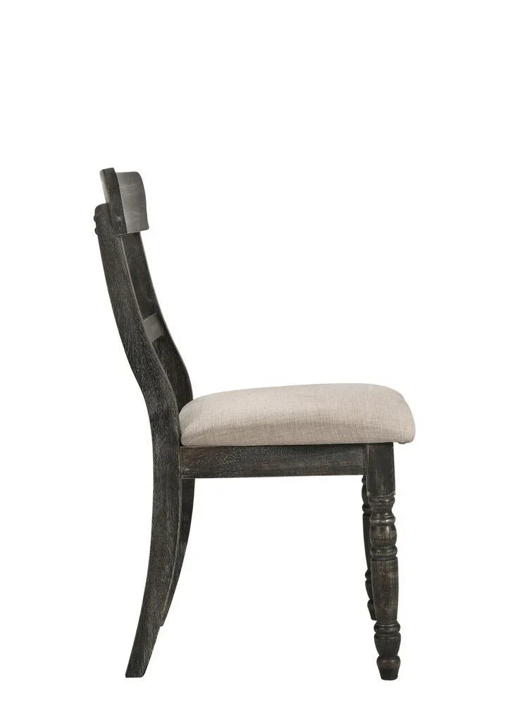 Leventis - Linen Weathered Side Chair (Set of 2) - Light Brown - Furniture Home Direct