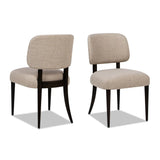 Harriet - Split Back Upholstered Dining Side Chair (Set of 2) - Merino Gray - Furniture Home Direct