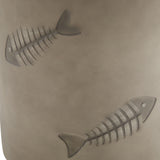 End Table With Fish Pattern Design Magnesium Oxide Gray - Furniture Home Direct
