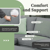 Sectional Sofa Modern Fabric Modular With Ottoman Grey - Furniture Home Direct