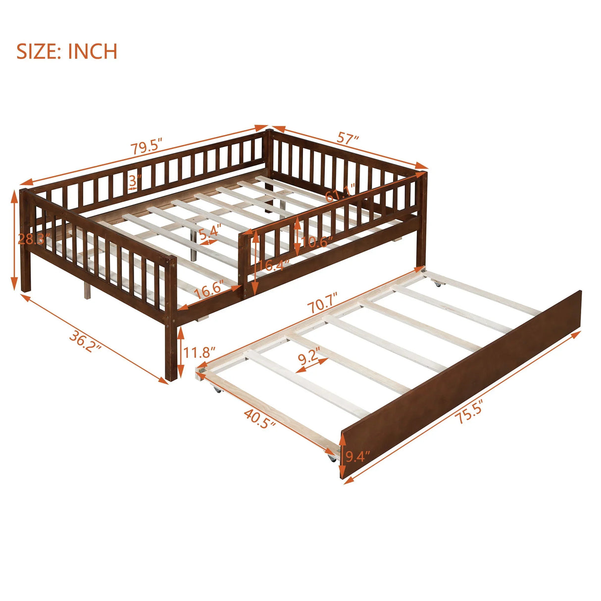 Multi Functional Wooden Daybed Bed - Furniture Home Direct