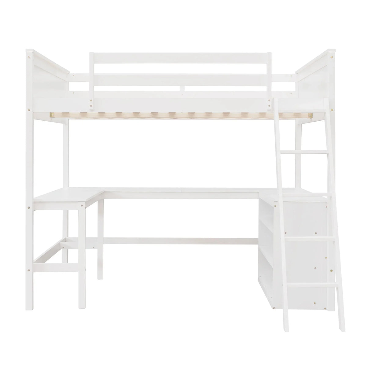 Loft Bed With Shelves With Desk - Furniture Home Direct
