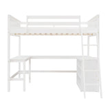 Loft Bed With Shelves With Desk - Furniture Home Direct