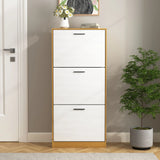 Modern Freestanding Shoe Storage Cabinet With 3 Flip Drawers - Furniture Home Direct