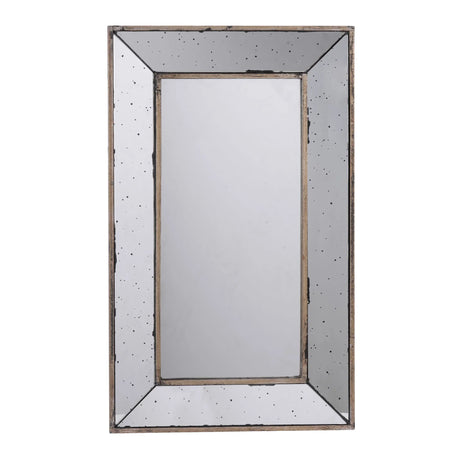 Distressed Accent Mirror, Traditional Style Framed Wall Mirror For Living Room - Furniture Home Direct