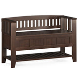Acadian - Entryway Storage Bench With Shelf - Brown - Furniture Home Direct