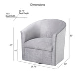 Eden - Swivel Chair With Microfiber Upholstery And Hardwood Frame - Furniture Home Direct