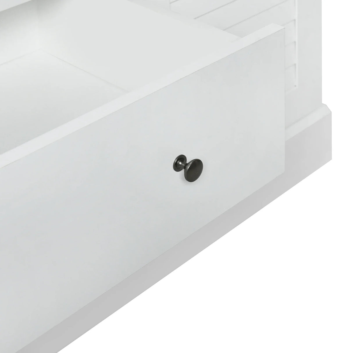 3 Shutter Door Wardrobe Armoire Closet with 2 Drawers, White - Furniture Home Direct