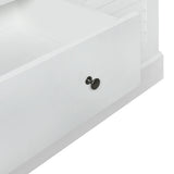 3 Shutter Door Wardrobe Armoire Closet with 2 Drawers, White - Furniture Home Direct