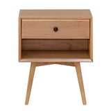 Mid Century Modern Single Drawer Nightstand - Furniture Home Direct