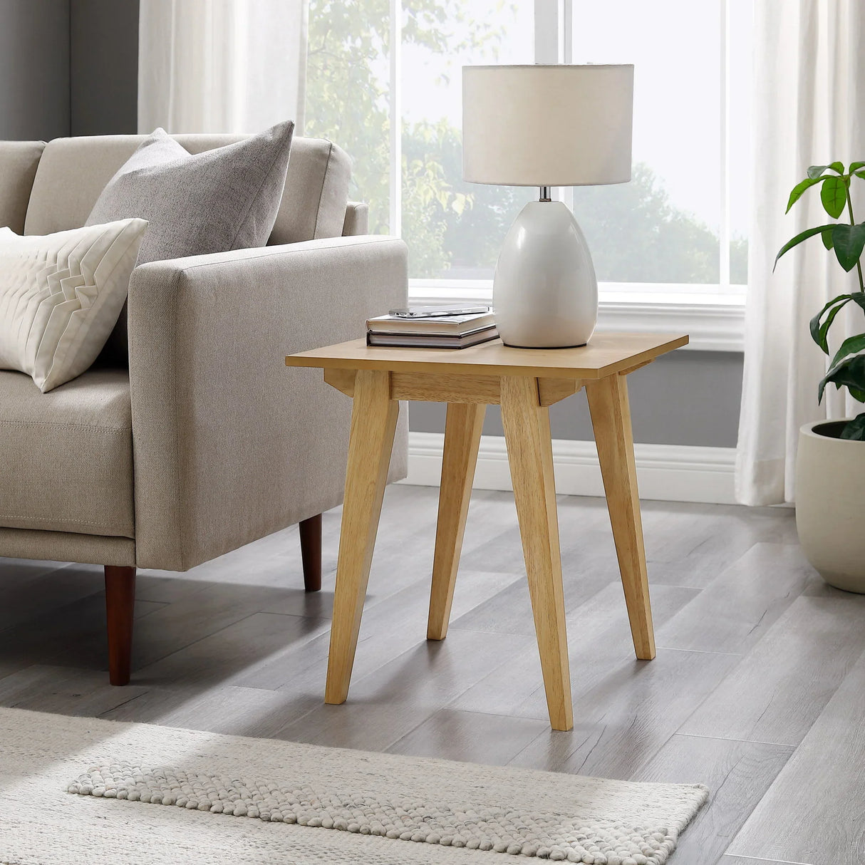 Japandi - Minimal Solid Wood Side Table - Furniture Home Direct