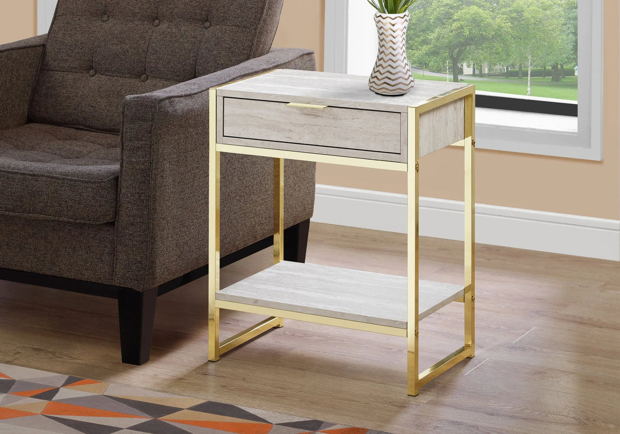 Accent Side Table, Storage Drawer, Spacious Tabletop - Furniture Home Direct