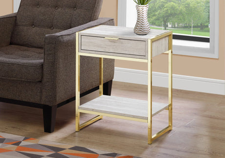 Accent Side Table, Storage Drawer, Spacious Tabletop - Furniture Home Direct