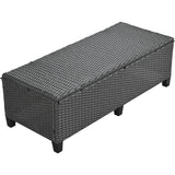 Outdoor Sectional With Side Tables, Tables and Sitting Ottoman- Gray - Furniture Home Direct