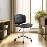 Camila - Synthetic Leather Office Chair - Black - Furniture Home Direct