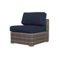 Wide Armless Outdoor Chairs With Cushions (Set of 2) - Furniture Home Direct