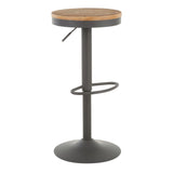 Dakota - Industrial Adjustable Barstool (Set of 2) - Furniture Home Direct