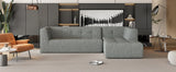 Modular Sectional Sofa in Chenille for Living Rooms Gray - Furniture Home Direct