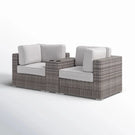 Handcrafted Outdoor Loveseat With Wicker Seating - Furniture Home Direct