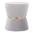 Gemma - Contemporary / Glam Ottoman - Silver / Gold - Furniture Home Direct