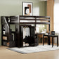 Loft Bed With Stairs, Bookshelf, Drawers, Desk & Wardrobe, Space Saving Multifunctional Furniture - Furniture Home Direct