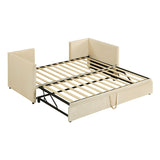 Twin Size Upholstered Daybed With Pop Up Trundle - Furniture Home Direct