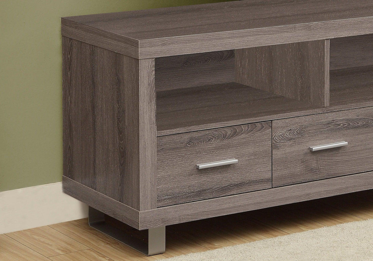TV Stand Console Media Entertainment Center Storage Cabinet For Living Room - Taupe - Furniture Home Direct