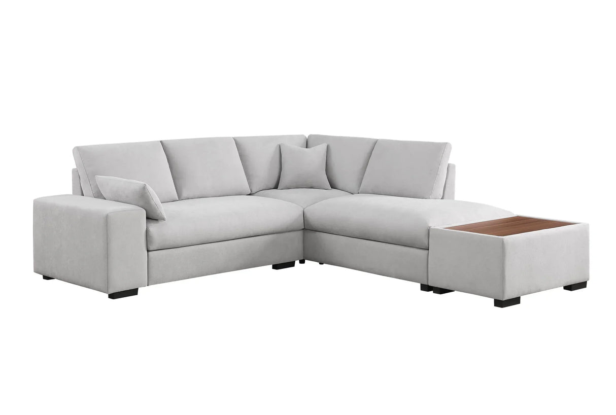 Joshua - 100" Sectional Sofa with Right Facing Chaise and Console Ottoman - Furniture Home Direct