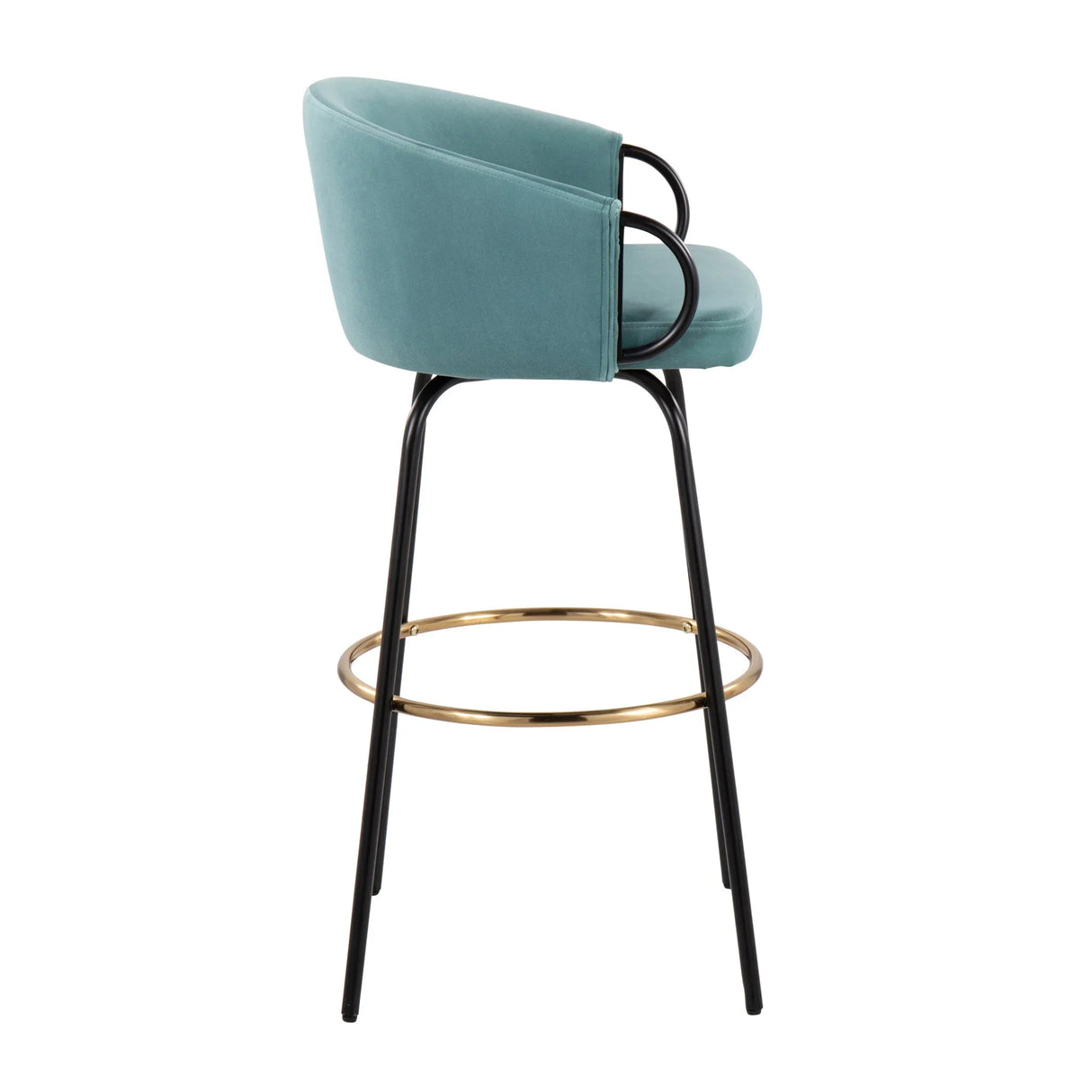 Claire - Contemporary / Glam Barstool With Footrest (Set of 2) - Furniture Home Direct