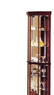 Huxley - Curio Cabinet (Corner) - Cherry - Furniture Home Direct
