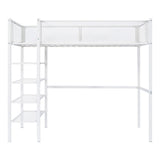 Loft Bed With 4 Tier Shelves And Storage - Furniture Home Direct
