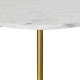 Wagner - Round Marble & Wood Table - Furniture Home Direct