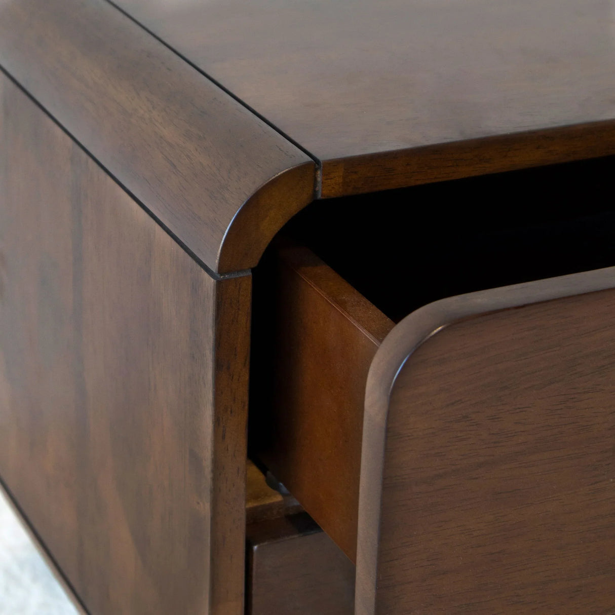 Alexa - Mid-Century Modern Style Night Stand - Brown - Furniture Home Direct