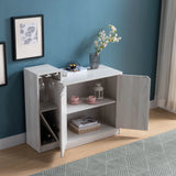 Bar Cabinet, Wine Bottle Storage Display Kitchen Cabinet, Holds 4 Wine Bottles - White Oak - Furniture Home Direct