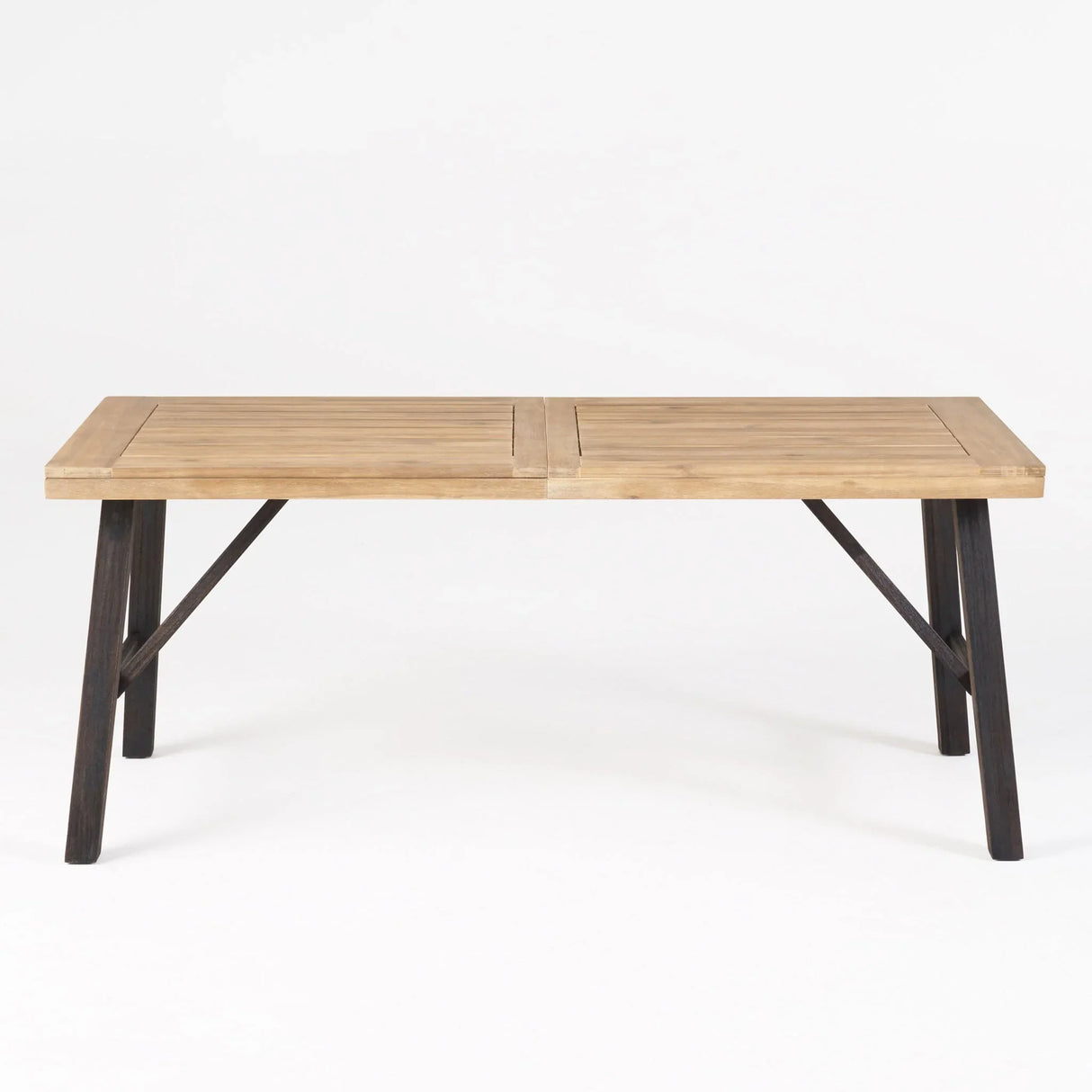 Outdoor Dining Set With 2 Bench And 1 Dining Table - Light Brown