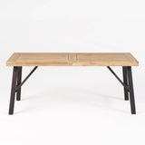 Outdoor Dining Set With 2 Bench And 1 Dining Table - Light Brown