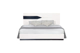 King Bedroom Set Bed Dresser Mirror Chest Nightstand White - Furniture Home Direct