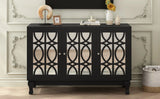 Modern Mirrored TV Stand, 3 Adjustable Shelves For Living Room - Furniture Home Direct