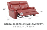 Stylish Reclining Loveseat For Two - Furniture Home Direct