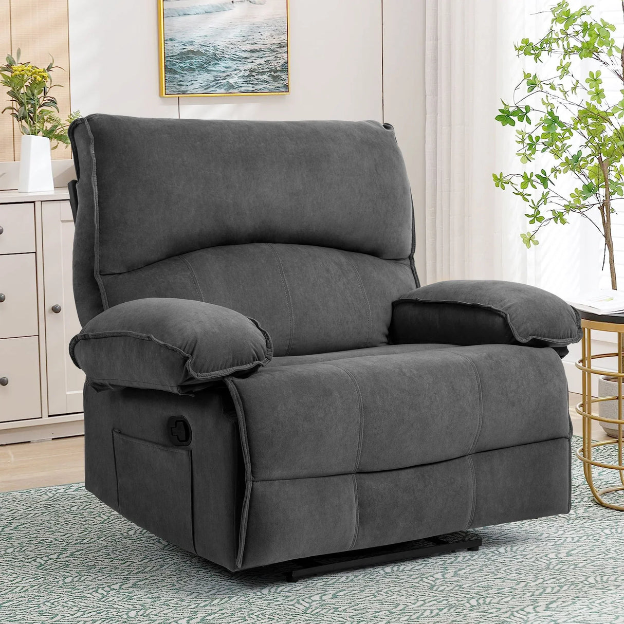 Oversized Manual Recliner Chair Sofa For Living Room - Furniture Home Direct