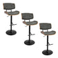 Lombardi - Mid Century Modern Adjustable Barstool With Swivel With Straight T Footrest (Set of 3) - Furniture Home Direct