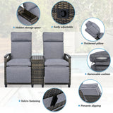 Outdoor Lounge Chair Set - Gray - Furniture Home Direct