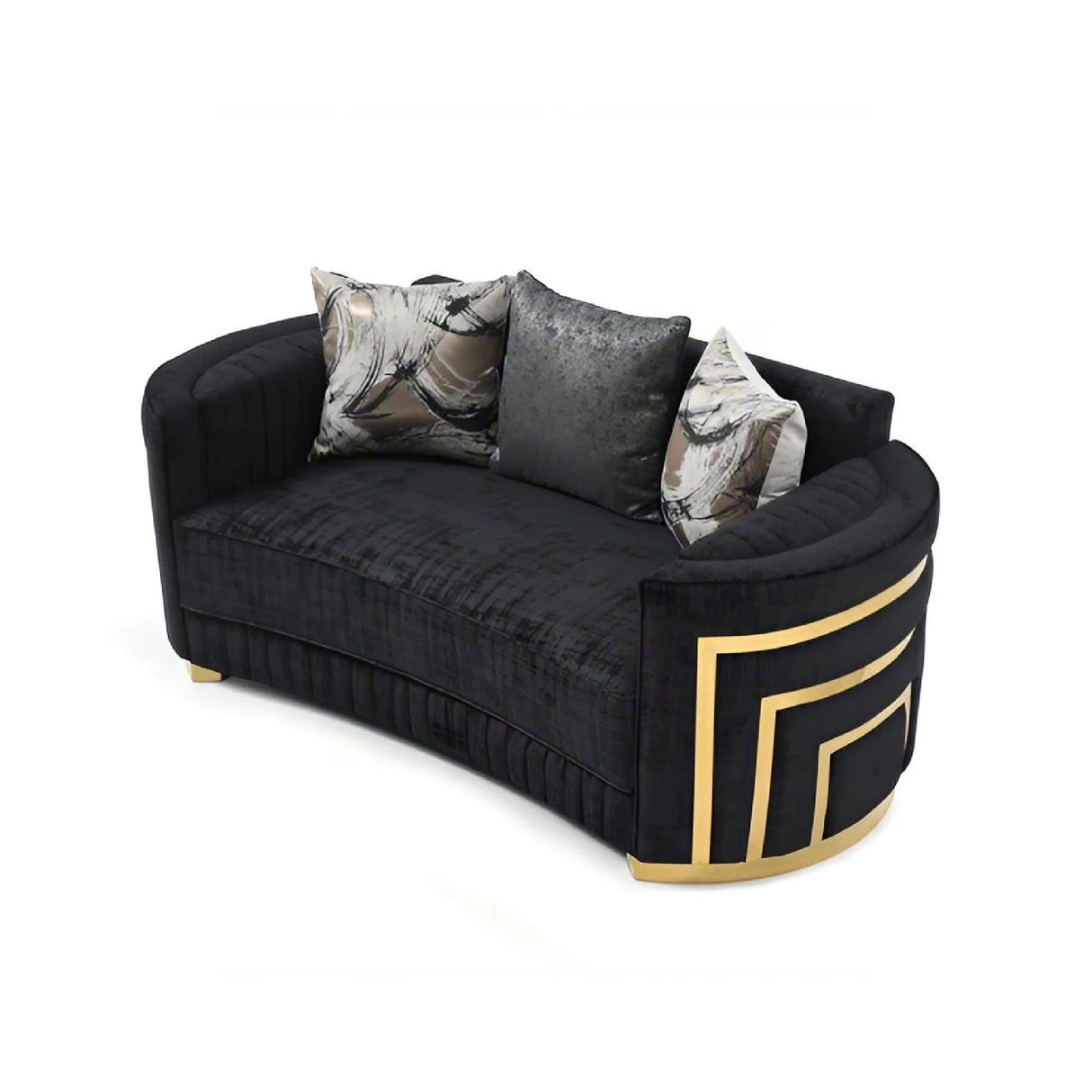 Soledad - Loveseat - Black - Furniture Home Direct
